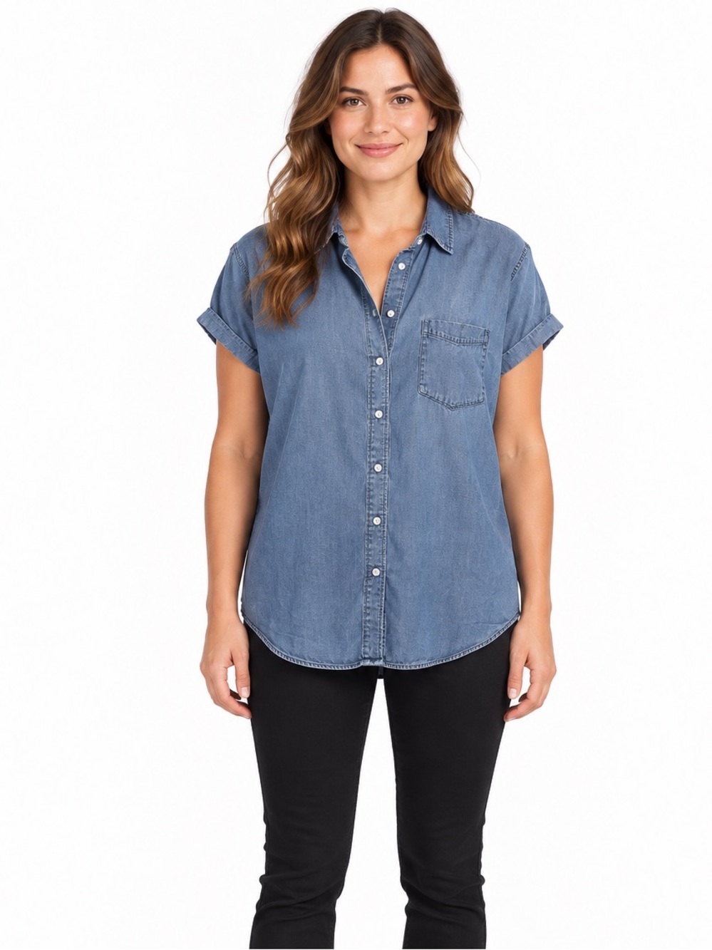 55. Caslon • denim Tee PTP 20”